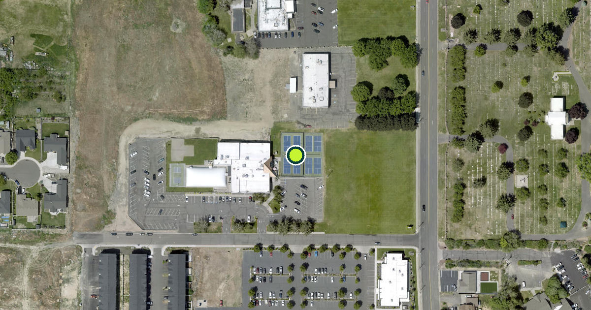 Satellite view of Yakima Pickleball Courts