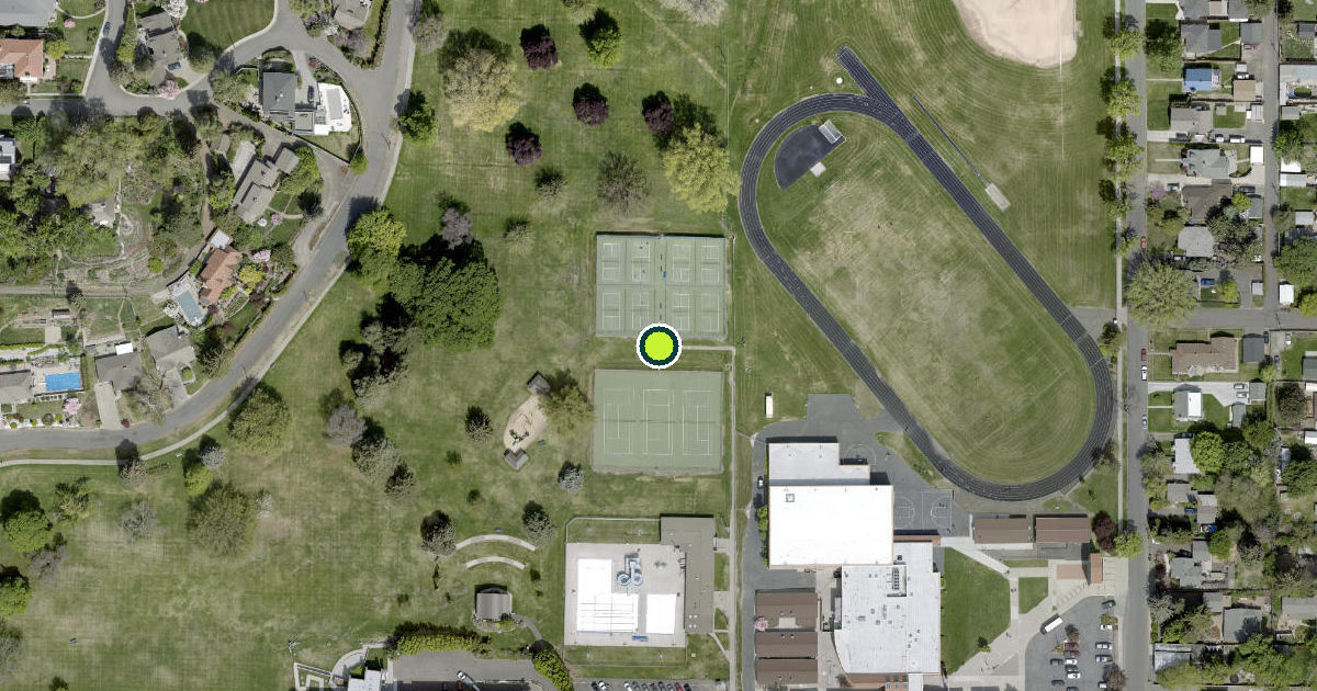 Satellite view of Yakima Pickleball Courts