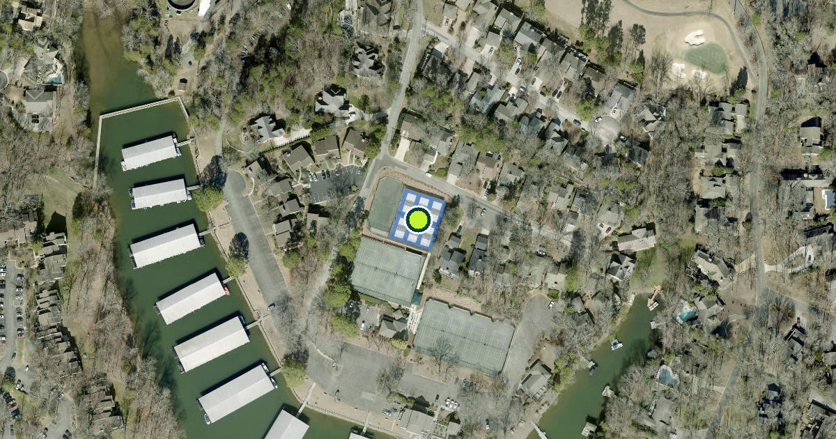 Satellite view of York County Pickleball Courts