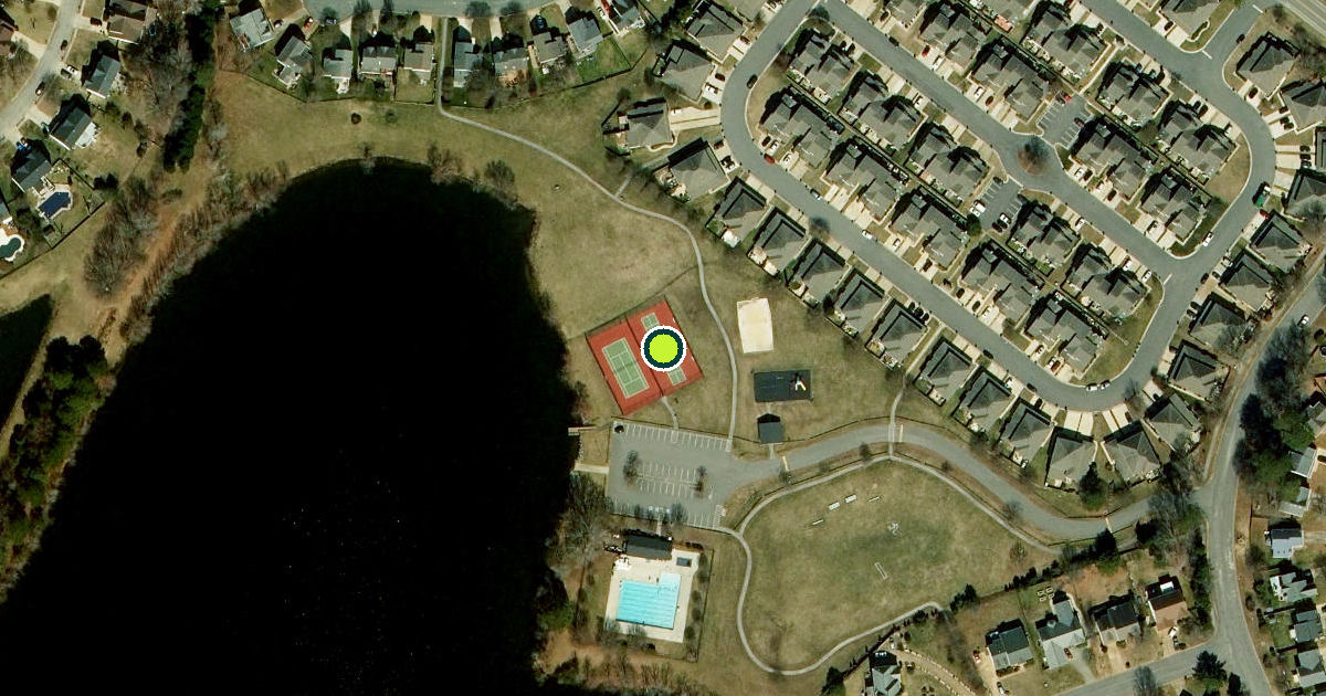 Satellite view of York County Pickleball Courts