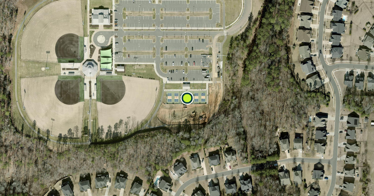 Satellite view of York County Pickleball Courts