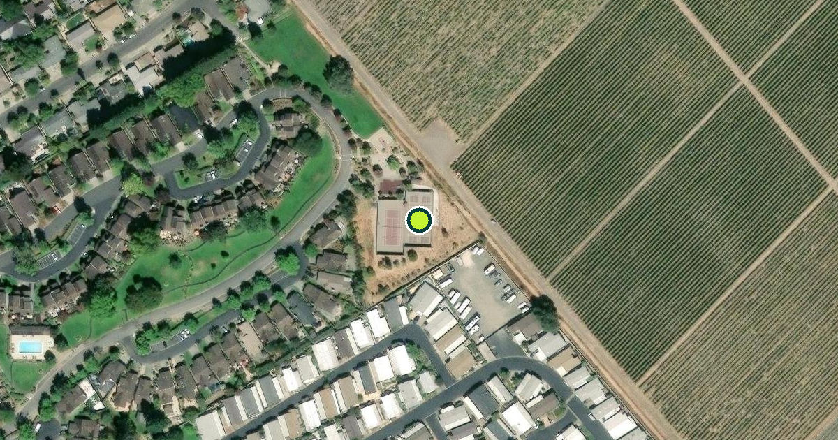 Satellite view of Yountville Pickleball Courts