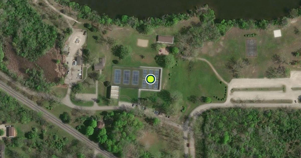 Satellite view of Ypsilanti Charter Township Pickleball Courts