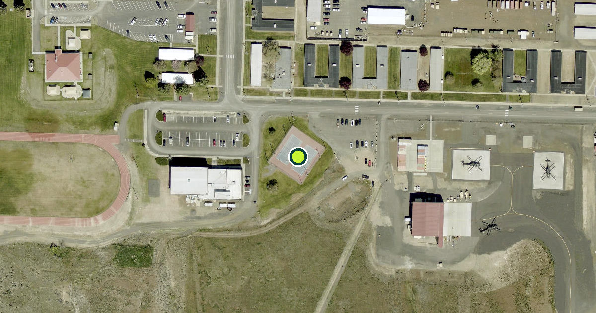 Satellite view of YTC MWR Tennis and Basketball Courts