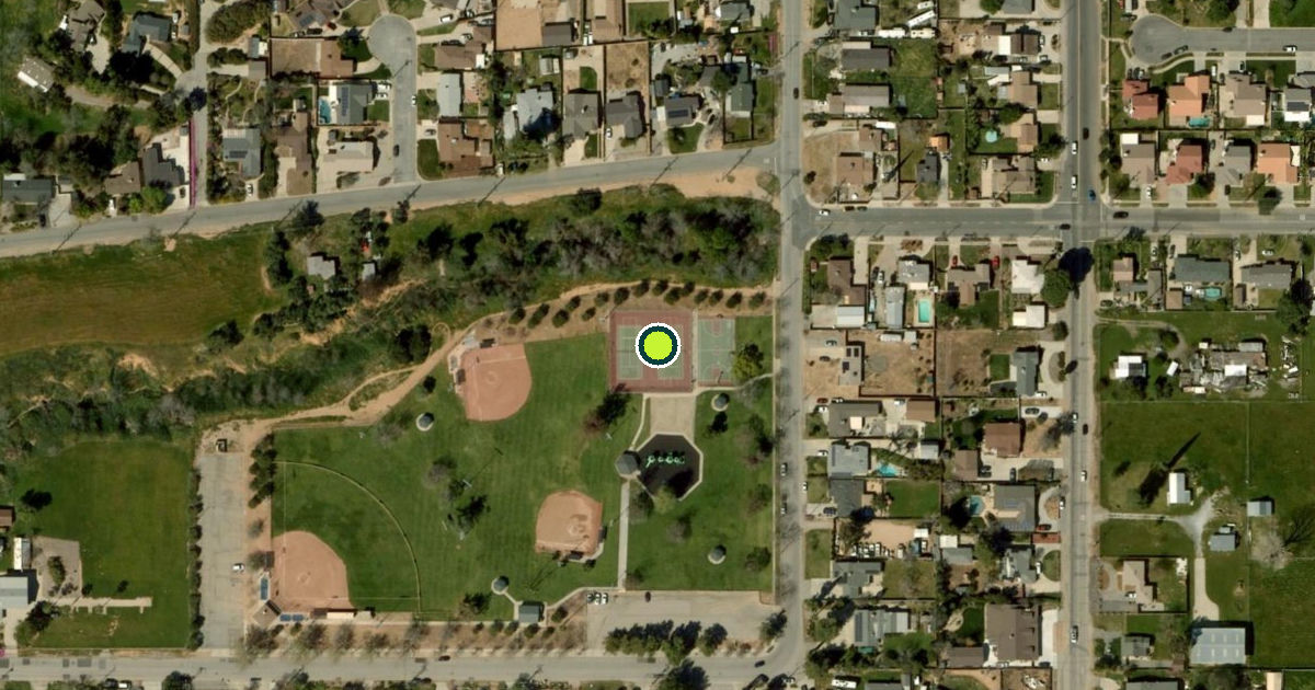 Satellite view of Yucaipa Pickleball Courts