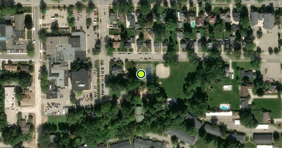 Satellite view of Zeeland Pickleball Courts