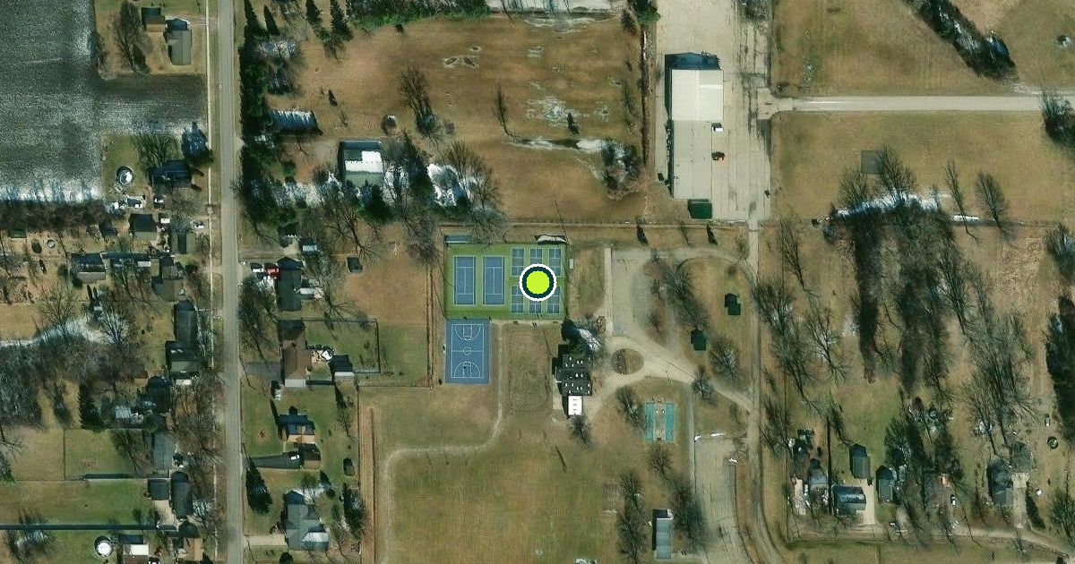 Satellite view of Zilwaukee Pickleball Courts