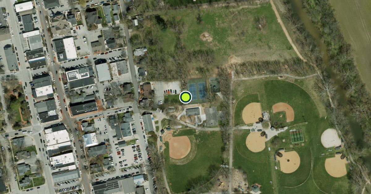 Satellite view of Zionsville Pickleball Courts