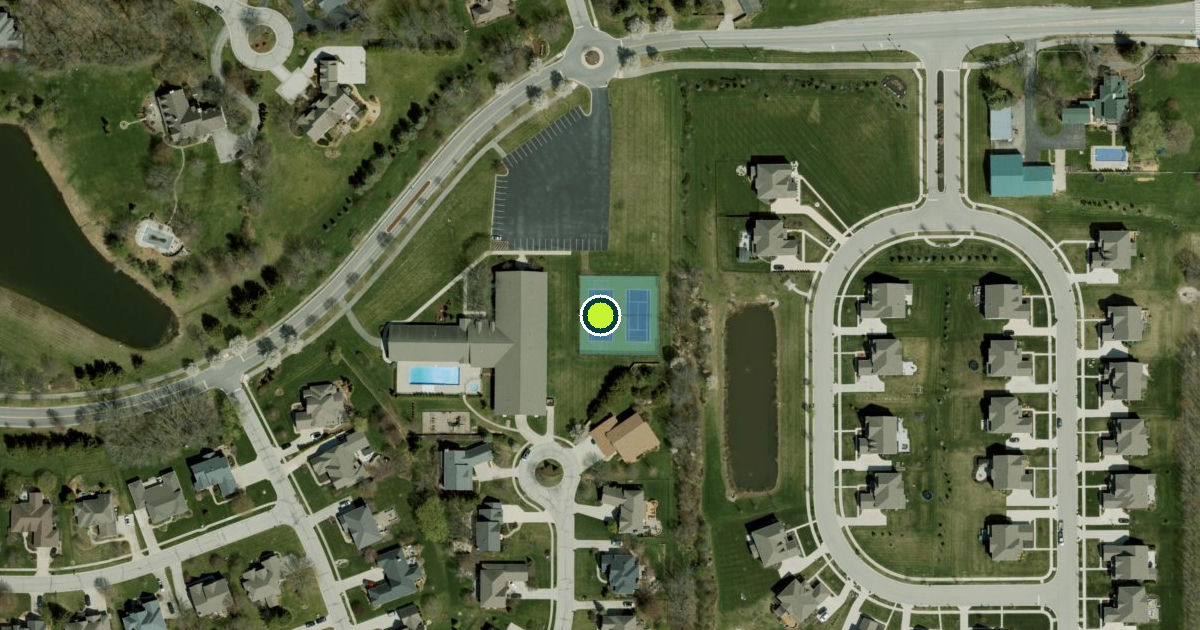 Satellite view of Zionsville Pickleball Courts